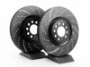 ES#522237 - GD930 - Front Dimpled & Slotted Brake Rotors - Pair (312x25) - Upgrade to a slotted / dimpled rotor for improved braking - EBC - Audi Volkswagen