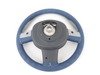 ES#52620 - 32306770329 - Three Spoke Steering Wheel - Blue/Gray Leather - Blue / gray interior section & blue leather exterior : checkmate edition - Genuine MINI - MINI