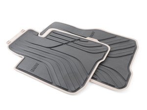 ES#2706559 - 51472348157 - Modern Line Rubber Floor Mat Set - Front - (NO LONGER AVAILABLE) - Protects your floor and carpet from moisture - Genuine BMW - 