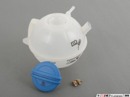 ES#2575924 - 1J01000-1 - Expansion Tank Replacement Kit - Complete Assembly - Clean up your engine bay or replace your cracked unit with a new coolant expansion tank replacement kit. - Assembled By ECS - Audi Volkswagen