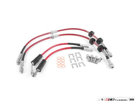 ES#2959954 - 008596ecs01aKT1 - Exact-Fit Stainless Steel Brake Lines - Kit - Complete set of DOT-compliant lines for an improved pedal feel - ECS - Audi Volkswagen