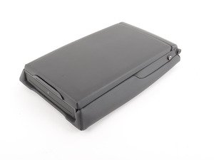 ES#458240 - 8P0885081F38M - Rear Armrest - Leatherette - Sabre (Black) - Center fold down armrest on the rear seat back - Genuine Volkswagen Audi - Audi
