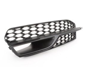 ES#2739977 - 8V3807681QBMT - Lower Bumper Grille - Satin/Gloss Black - Left - Keep your exterior looking clean - Genuine Volkswagen Audi - Audi