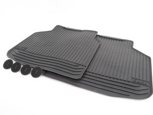 ES#2912214 - 51472409280 - All Weather Rubber Floor Mats - Black - (NO LONGER AVAILABLE) - Rubber mats keep liquid from soaking in. - Genuine BMW - 