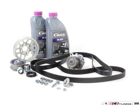 ES#2581230 - 06F198004B7 - Ultimate Plus Timing Belt Kit - Silver Pulley - Get the best timing belt kit with the added benefits of the Quick-Spool under drive pulley - Assembled By ECS - Audi