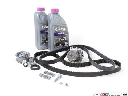 ES#1876845 - 06F198002B7 - Timing Belt Kit - Ultimate Plus  - Includes coolant, belts, waterpump, rollers & tensioner, and DIY install PDF - Assembled By ECS - Audi