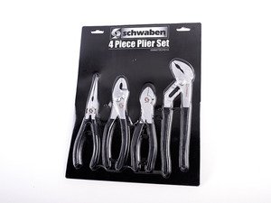 ES#2804496 - 008927SCH01A - 4 Pc Schwaben Plier Set - (NO LONGER AVAILABLE) - Add or upgrade to a high quality Schwaben starter set of our most popular pliers. - Schwaben - 