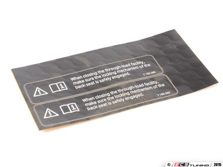 ES#184982 - 71217160340 - LABEL - Genuine BMW - BMW