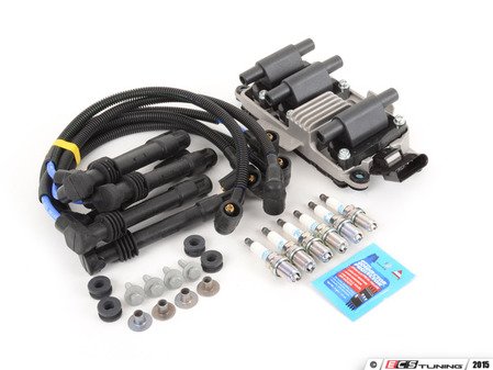 ES#2785387 - 078905104KT2 - Ignition Service Kit - Featuring Bremi ignition coil and NGK plugs and wires - Assembled By ECS - Volkswagen
