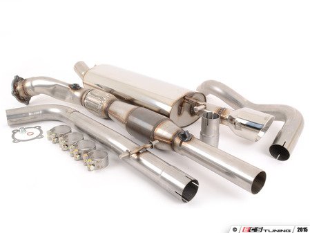 ES#2918113 - tbmk420ae1KT - Turbo Back Exhaust System - Non-Resonated - Get that Exhaust tone you've been looking for! Features 2.5" construction with single GT100 tip and a high flow cat. - Milltek Sport - Volkswagen