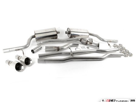 ES#2918091 - SSXAU515 - B7 A4 2.0T Cat-Back Exhaust System - Non-Resonated - 2.5" stainless steel with dual GT 100mm polished tips - Milltek Sport - Audi
