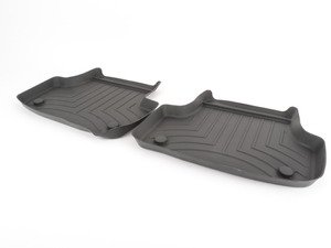ES#2837705 - 444962 - Rear FloorLiner - Black - Laser measured for perfect fitment and ultimate protection against moisture and debris - WeatherTech - Audi Volkswagen