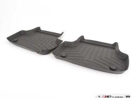 ES#2837705 - 444962 - Rear FloorLiner - Black - Laser measured for perfect fitment and ultimate protection against moisture and debris - WeatherTech - Audi Volkswagen