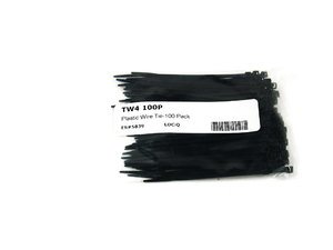 ES#5839 - tw4 100p - Plastic Wire Tie-100 Pack - 1 pack of 100 4" black wire tie/straps - AFT - Audi Volkswagen