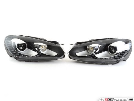ES#2960917 - 008127WPW04A-02 - European Projector Headlight Set - 15 LED - (NO LONGER AVAILABLE) - OE Style Projector Headlights featuring projector low beams and daytime running lights with a 15 LED pattern - WinPower - 