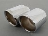ES#2986536 - 003358ecs03a01KT - ECS UNIVERSAL Swivel Exhaust Tips - 4.0" Chrome - Pair - Stainless Steel exhaust tips featuring swivel attachments for maximum adjustability. 2.5" Swivel Inlet / 4.0" Double Wall, Slant Cut Outlet - ECS - Audi BMW Volkswagen Mercedes Benz MINI Porsche