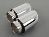 ES#2986534 - 006555ecs04a01KT - ECS UNIVERSAL Swivel Exhaust Tips - 3.5" Chrome - Pair - Stainless Steel exhaust tips featuring swivel attachments for maximum adjustability. 2.5" Swivel Inlet / 3.5" Double Wall, Slant Cut Outlet - ECS - Audi BMW Volkswagen Mercedes Benz MINI Porsche