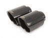 ES#2986537 - 003358ecs03a02KT - ECS UNIVERSAL Swivel Exhaust Tips - 4.0" Black Chrome - Pair - Stainless Steel exhaust tips featuring swivel attachments for maximum adjustability. 2.5" Swivel Inlet / 4.0" Double Wall, Slant Cut Outlet - ECS - Audi BMW Volkswagen Mercedes Benz MINI Porsche