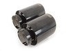 ES#2986537 - 003358ecs03a02KT - ECS UNIVERSAL Swivel Exhaust Tips - 4.0" Black Chrome - Pair - Stainless Steel exhaust tips featuring swivel attachments for maximum adjustability. 2.5" Swivel Inlet / 4.0" Double Wall, Slant Cut Outlet - ECS - Audi BMW Volkswagen Mercedes Benz MINI Porsche