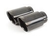 ES#2986535 - 006555ecs04a02KT - ECS UNIVERSAL Swivel Exhaust Tips - 3.5" Black Chrome - Pair - Stainless Steel exhaust tips featuring swivel attachments for maximum adjustability. 2.5" Swivel Inlet / 3.5" Double Wall, Slant Cut Outlet - ECS - Audi BMW Volkswagen Mercedes Benz MINI Porsche