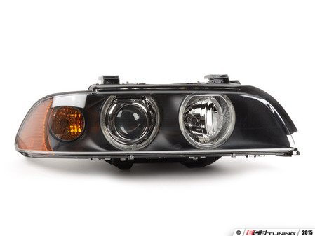 ES#172750 - 63126912434 - Xenon Headlight Assembly - Right - Xenon headlight assembly with angel eyes, comes with amber lens over indicator bulb - Genuine BMW - BMW