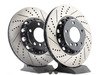 ES#2739176 - 003295ECS01KT - 2-Piece Lightweight Front Brake Rotors - Pair (325x25) - Direct bolt-on cross-drilled and slotted replacement offering a 4lbs weight savings per rotor! Better handling, better acceleration, and better braking! - ECS - BMW