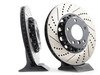 ES#2739176 - 003295ECS01KT - 2-Piece Lightweight Front Brake Rotors - Pair (325x25) - Direct bolt-on cross-drilled and slotted replacement offering a 4lbs weight savings per rotor! Better handling, better acceleration, and better braking! - ECS - BMW
