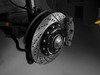 ES#2986438 - 011505ecs01KT - 2-Piece Lightweight Front Brake Rotors - Pair (300x22) - Direct bolt-on cross-drilled and slotted replacement offering a 3.6lbs weight savings per rotor! Better handling, better acceleration, and better braking! - ECS - BMW