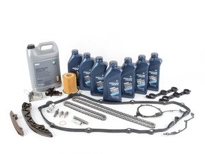 ES#2597204 - 11311432176KT5 - Timing Chain Kit - Everything you need to get the job done, including coolant, oil and filter - Assembled By ECS - BMW