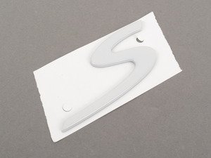 ES#2078031 - 98755998500 - "S" Logo - Primer Coated - S logo for rear decklid - Genuine Porsche - Porsche