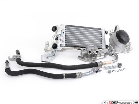 ES#4715653 - 17227521376AKT - Oil cooler Retrofit Kit - Includes every thing needed to retrofit a factory oil cooler - Assembled By ECS - BMW