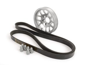 ES#6140 - 06F198002SLV - Lightweight Underdrive Crank Pulley Kit - Silver - Bolt on way to reclaim lost horsepower - ECS - Audi