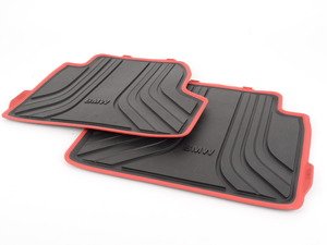 ES#2706321 - 51472348159 - Sport Line Rubber Floor Mat Set - Rear - Protects your floor and carpet from moisture - Genuine BMW - BMW