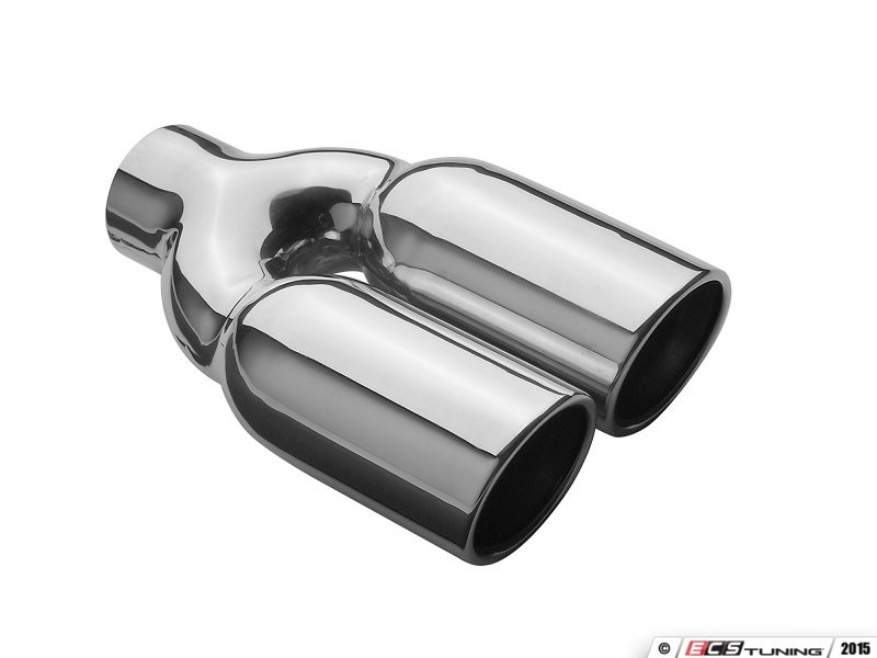 MagnaFlow 2.25in Inlet / 3in Outlet Dual Round Polished Exhaust Tip | (35168)