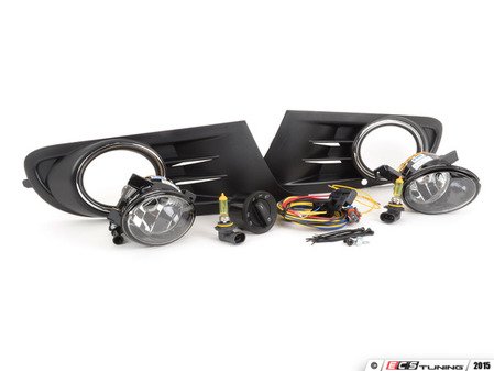 ES#2992024 - 1K0998022YKT1 - Fog Light Conversion Kit - Yellow Light - Complete kit to install fog lights on your MK6 Golf or Jetta SportWagen - Assembled By ECS - Volkswagen