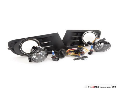 ES#2838993 - 1K0998022KT - Fog Light Conversion Kit - White Light - Complete kit to install fog lights on your MK6 Golf or Jetta SportWagen - Assembled By ECS - Volkswagen