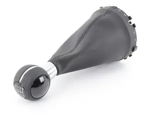 Gear Shift Knob 6 Speed - Leather / Gloss Black