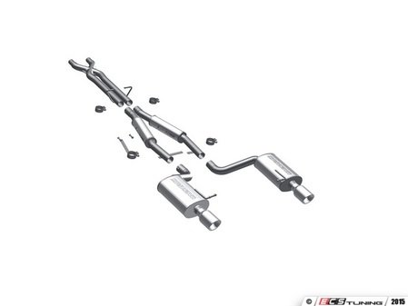 ES#1892708 - 16586 - Cat-Back Exhaust System - 2.5" stainless steel with dual 4" polished stainless tips - Magnaflow - Audi