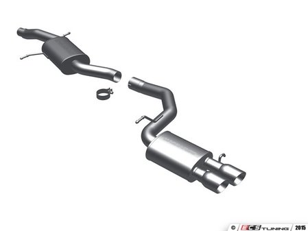 ES#2996934 - 16476KT - Cat-Back Touring Exhaust System - 3" stainless steel with dual 3.5" polished stainless tips - Magnaflow - Audi