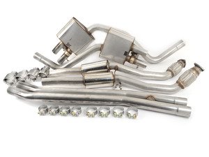 ES#2827583 - SSXAU468 - Cat-Back Exhaust System - Non-Resonated - Valved - 2.76" stainless steel with quad 100mm polished tips - Milltek Sport - Audi