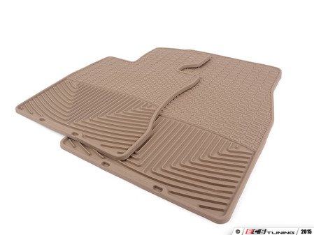 ES#2194986 - W62TN - Front All-Weather Floor Mats - Tan - Digital Laser Measured Floor Liners For Maximum Interior Protection In All Weather Conditions! - WeatherTech - BMW