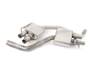 ES#2827584 - SSXAU469 - D4 S8 4.0T Cat-Back Exhaust System - Non-Resonated - Valved - 2.76" stainless steel with quad 100mm black Cerakote tips - Milltek Sport - Audi