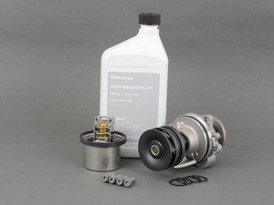 ES#2960359 - 11517838201kt3KT - Water Pump And Thermostat Kit - Includes everything you need to replace your water pump and thermostat - Genuine BMW - BMW