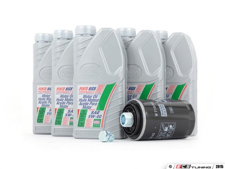 ES#2972989 - 06J115403QKT - Oil Service Kit - Includes Pentosin 5W-40 oil, filter, and OE style drain plug - Assembled By ECS - Audi