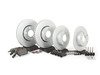 ES#2972469 - 8e069800510KT - Front & Rear Brake Service Kit (282x25/245x10) - Featuring Zimmermann rotors and ECS DD23 ceramic pads. - Assembled By ECS - Volkswagen