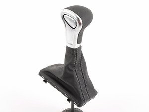 ES#2541451 - 8K1713139SNOA - S-Line Shift Knob - Leather - Sabre (Black)/titanium - Replace that worn shifter and get your interior looking new - Genuine Volkswagen Audi - Audi