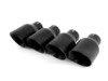 ES#2827590 - SSXAU475 - Cat-Back Exhaust System - Resonated - Valved - 3" stainless steel with quad 100mm black Cerakote tips - Milltek Sport - Audi