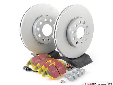 ES#2877421 - 1K06980471KT - Front Brake Service Kit (288x25) - Featuring Zimmerman Rotors and YellowStuff pads - Assembled By ECS - Volkswagen