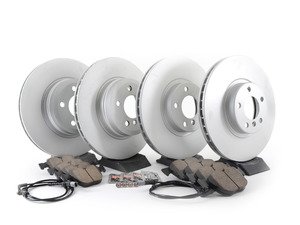 ES#2777478 - 34116793244KT6 - Front And Rear Brake Service Kit  - Featuring ECS V5 coated rotors and ECS DD23 "Daily Driver" ceramic pads. - Assembled By ECS - BMW