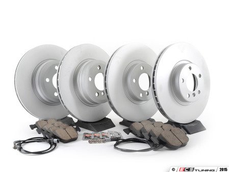 ES#2777478 - 34116793244KT6 - Front And Rear Brake Service Kit  - Featuring ECS V5 coated rotors and ECS DD23 "Daily Driver" ceramic pads. - Assembled By ECS - BMW